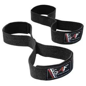 Workout Heavy Duty Fitness Gym Powerlifting Wrist Support Wraps Deadlift Weightlifting Figure 8 & 6 & 1 Weight Lifting Straps