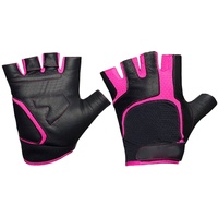 Gants de musculation en cuir personnalisables, demi-doigts, imprimés noir, rose, gris, respirants, antidérapants, pour la gym