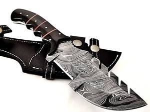 เครื่องติดตามเหล็กดามัสกัสทำมือด้ามจับฮอร์นแบบกำหนดเองสำหรับอุตสาหกรรมกระเป๋าล่าสัตว์ - Product Image 4