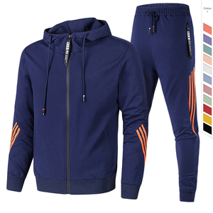 OEM plain black slim running suit fit gym fitness running tracksuits for men sweatsuit - Product Image 3