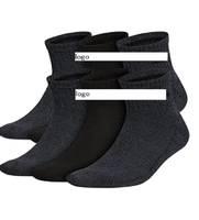 Chaussettes basses matelassées pour hommes, 6 paires, 97% polyester, 3% élasthanne, respirantes