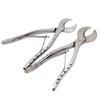 Ensemble d'instruments dentaires de 2 pièces, ciseaux à plâtre dentaire petits/grands en acier inoxydable, ciseaux à gypse pour laboratoire dentaire, forceps CE ISO