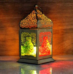High Quality Moroccan <b>Lantern</b> Handmade Decorative Glass Hanging Lamp with <b>Tealight</b> Holder for Home Christmas Decor - Product Image 4