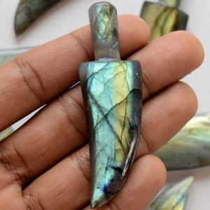 Grandsharp — couteau de chef, cabochon en labradorite, gemmes, couteau de chasse, pierres précieuses, damas - Product Image 2