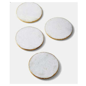 แผ่นรองแก้วหินอ่อน ของขวัญขึ้นบ้านใหม่ รูปหัวใจ ทำด้วยมือ หินอ่อนสีขาวและไม้ สำหรับเครื่องดื่ม มีจำหน่าย - Product Image 2