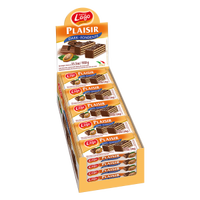 Fabriqué en Italie 24x45g LAGO Chocobrick Gaufrettes au chocolat noir Barre solide trempée dans du chocolat noir Snack certifié IFS/BRC Boîte