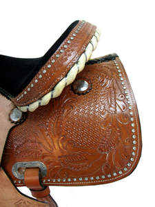 Selles de cheval de course Western en cuir véritable de qualité supérieure Ensemble d'accessoires durables - Product Image 5