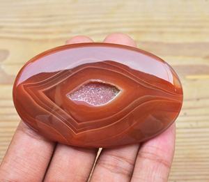 ¡Deslumbrante! Ágata Natural de Botsuana, piedra semipreciosa, Ágata Sardonyx en capas, naranja - Product Image 2
