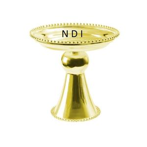 Top Trending brillante chapado en oro acabado hoteles y restaurante suministros decoración para fiesta de boda diseño único soporte de pastel de Metal - Product Image 1