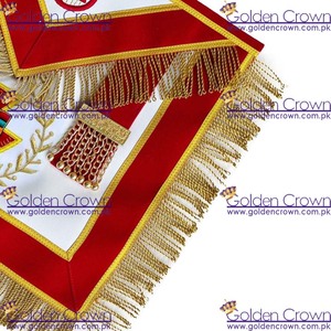 Cheap Masonic Royal Arch Past High Priest PHP Bullion Hand Embroidered Apron| Masonic Regalia Apron Supplier - Product Image 5