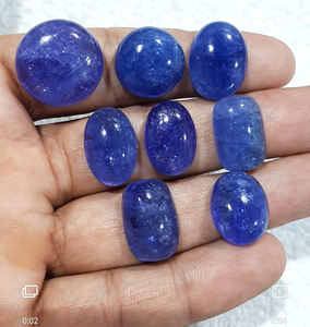 อัญมณี Tanzanite Cabochon หลวมกึ่งมีค่าธรรมชาติบราซิลทุกขนาดมี - Product Image 3