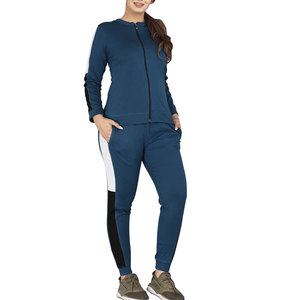 Traje de camiseta de sudor de Terry francés para mujer, pantalones cortos a juego de 2 piezas, chándal reflectante a rayas con cremallera, chándal para trotar - Product Image 5