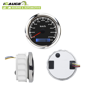 เครื่องวัดความเร็วแบล็กไลท์ LED ใบหน้าสีดำขนาด85มม. 200 KMH พร้อมมาตรวัดระยะทางสำหรับเรือ - Product Image 4