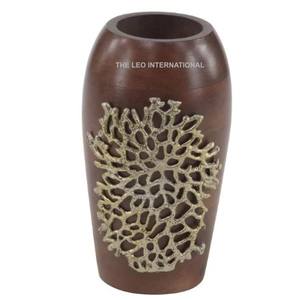 High Quality Iron Art Craft Home Decoration <b>Tabletop</b> Vase Black Metal Flower Vase Different Style and Sizes - Product Image 3
