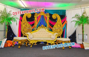 Boda India Escenario Fibra Paisley Decoración Boda Escenario Decoración Fibra Paisley Boda Dorada Fibra Escenario Paisley Decoración EE. UU. - Product Image 4