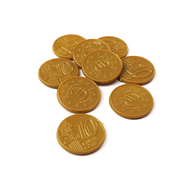 Gd-1000 Pcs Euro Coin Tien Cent Plastic Gouden Munten Leren Leren Educatief Voorschoolse Speelgoed