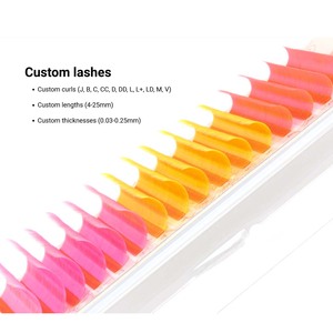 Extensions de cils colorées en PBT coréen de qualité supérieure, plateaux BC, fournitures pour techniciens en cils, Vietnam, Easy Fan, fournisseur de marque privée - Product Image 6