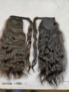 Coleta de cabello humano 100% Real, cola de caballo con textura ondulada Natural para extensión de cabello de larga duración, coletas de 36 pulgadas - Product Image 5