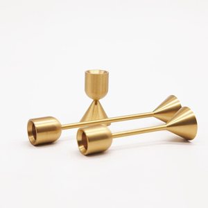 Hiện Đại Vàng Brass Handmade Vòng Candlestick Chủ Sở Hữu Sang Trọng Côn Thanh Đứng Thiết Lập Của 3 Cho Phục Sinh Trang Trí Nội Thất Bằng Ksn - Product Image 4