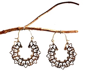 Pendientes de Aro Estilo Bohemio para Mujer, Chapados en Oro, Joyería de Moda - Product Image 1