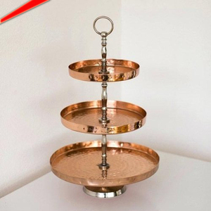 2024 Luxury Multi <b>Tier</b> Metal Big <b>Cake</b> <b>Stand</b> Cup <b>Cake</b> <b>Stand</b> with Copper Finished - Product Image 4