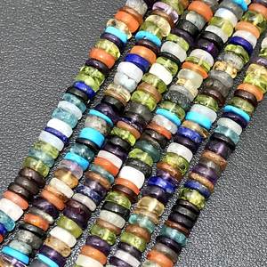 Cuentas de piedras preciosas múltiples, forma de botón de piedra, piedras preciosas sueltas lisas, cuentas pulidas, fabricación de joyas, precio al por mayor, buena calidad natural - Product Image 2