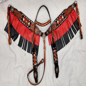 Juego de Sillín Western de Cuero Genuino Y&Z con Riendas y Brida, Suministros Ecuestres de Alta Calidad al por Mayor - Product Image 1