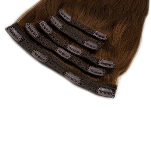 Vente en gros Extension de cheveux humains vierges vietnamiens bruns à clipser de vrais cheveux de haute qualité de vraies sources - Product Image 5
