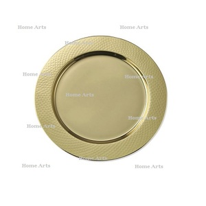 Plaque de présentation en acier inoxydable de la plus grande qualité Conception simple Forme ronde Sous la plaque Chargeur Plaque par Home Arts - Product Image 5