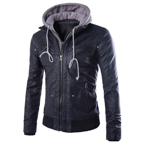 Veste universitaire de baseball sur mesure OEM unisexe avec manches en cuir à la mode occidentale Nouvelle arrivée Design à capuche sans col - Product Image 3