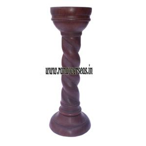 Bougeoir en bois fait à la main Design torsadé Style Vintage décor à la maison noël Deepawali fantaisie forme mariages cadeaux boîte-cadeau - Product Image 2