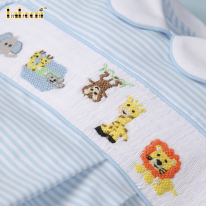 Babeeni - Mono de Verano de Lujo para Bebé Niño con Bordado a Mano de Animales, OEM ODM, Personalizado, Hecho a Mano, Spandex/Algodón - Product Image 5