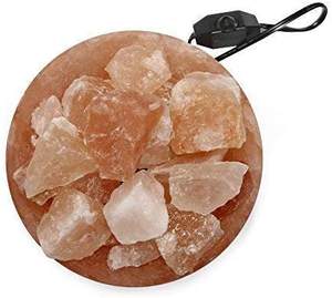 Magnifique lampe à sel USB en forme de bol naturel avec plusieurs ampoules, se branche facilement via un câble USB, sculptée dans les meilleures mines de sel du Pakistan. - Product Image 3