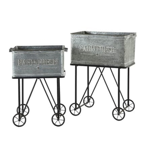 Seau à fleurs en tôle galvanisée Nouveau design Pot de fleurs frais décoratif pour la maison pour la table et le sol Jardin - Product Image 3