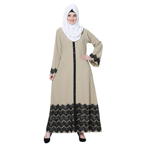 Manga elástica de Color sólido de alta calidad, Jilbab islámico Khimar musulmán, Abaya de oración de Ramadán - Product Image 1