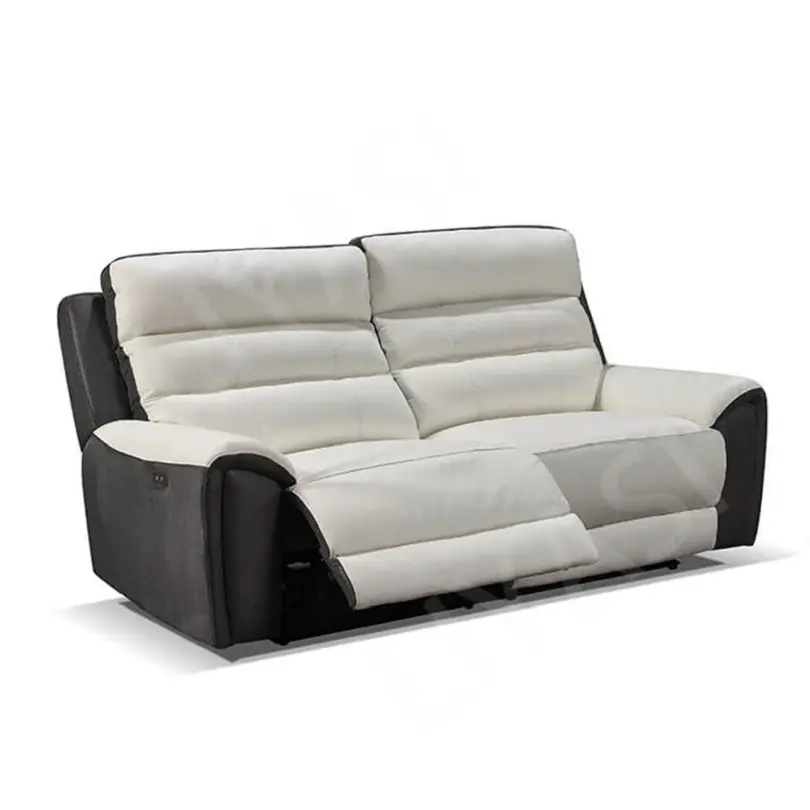 Alta qualidade novo modelo de fábrica preço luxo moderno design de tecido de couro único cor recliner canto sofá