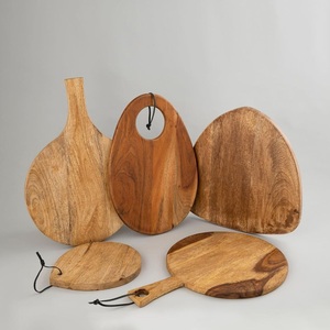 Tabla de cortar de madera de color Natural, clásica, para cocina, hogar, Hotel, restaurante, decoración redonda - Product Image 3