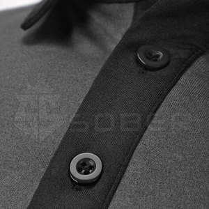 T-shirt de golf pour homme Sober Sports, 92% coton, 8% polyester, anti-rides, tricoté, 220g, respirant, séchage rapide, avec logo personnalisé - Product Image 3