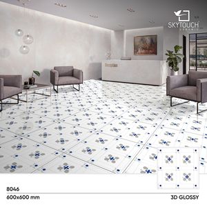 Azulejos de cerámica de mármol blanco para entrada de microcristal con diseño blanco fresco, pisos de porcelana, distribuidores de 600x600 - Product Image 3
