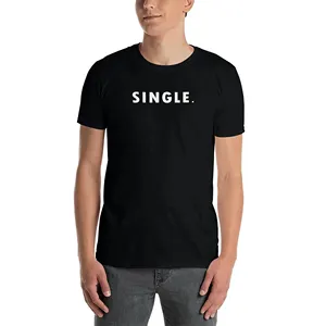 T-shirt pour homme avec Logo personnalisé, vêtement d'été décontracté de grande taille, couleur noire, vente en gros - Product Image 1