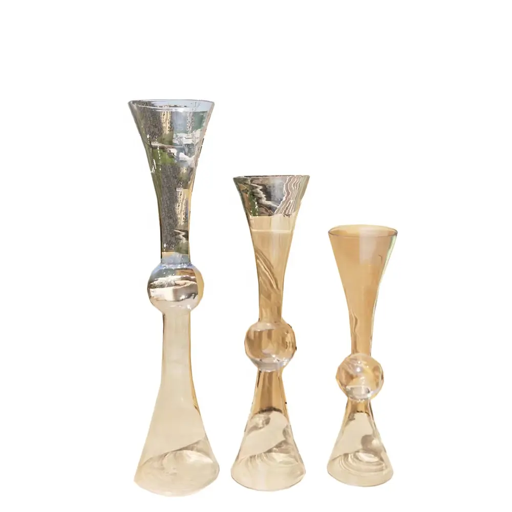 Vaso de vidro da trompete da flor do casamento para a mesa decorativa