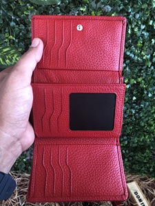 Petit portefeuille compact en cuir véritable de haute qualité pour femme avec poche à monnaie zippée - Product Image 4