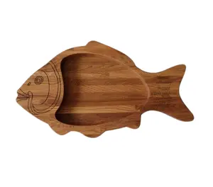 装饰干果托盘100% 天然木制餐盘用于餐桌装饰印度制造独特的木雕托盘