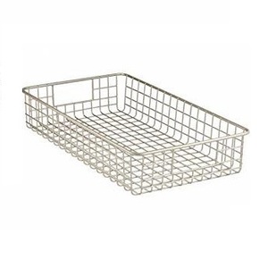 Vente chaude À La Main Fil De Fer Rectangle Panier De Rangement PC Matériel pour Fruits Cuisine Décoratif pour Usage Ménager - Product Image 1