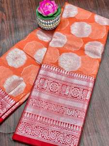 Saree en soie organza pour femme pour occasion spéciale - Product Image 2