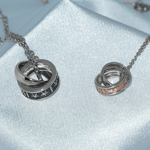 Collar con Colgante de Plata de Ley 925 Chapado en Oro Rosa, Estilo Romántico para Compromiso o Boda, para Mujer - Product Image 5