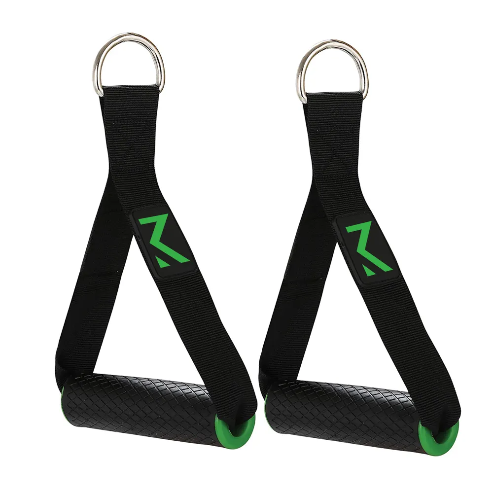 Gym Resistance Bands Handles with Solid ABS Cores TPR Waffle Grip Super Strong Nylon Webbing and Heavy Gauge Welded O-Rings