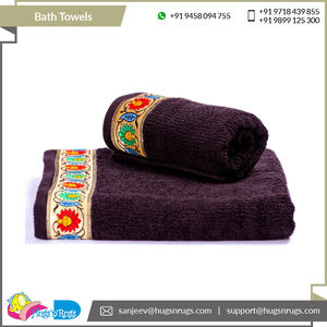 OEM fourniture Logo personnalisé séchage rapide en gros Design élégant 100% coton Jacquard serviettes de bain en lin pour achat en gros - Product Image 2