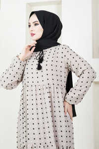 Shabby Chic Modeste Mode Abaya Tunique Hijab Robe Lycra Matériel Turc Style Ethnique pour Adultes - Product Image 3
