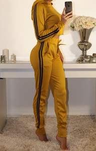 wholesale Custom Women Clothing Plain Tracksuit Sexy Sport Wear Training Suit - Product Image 3